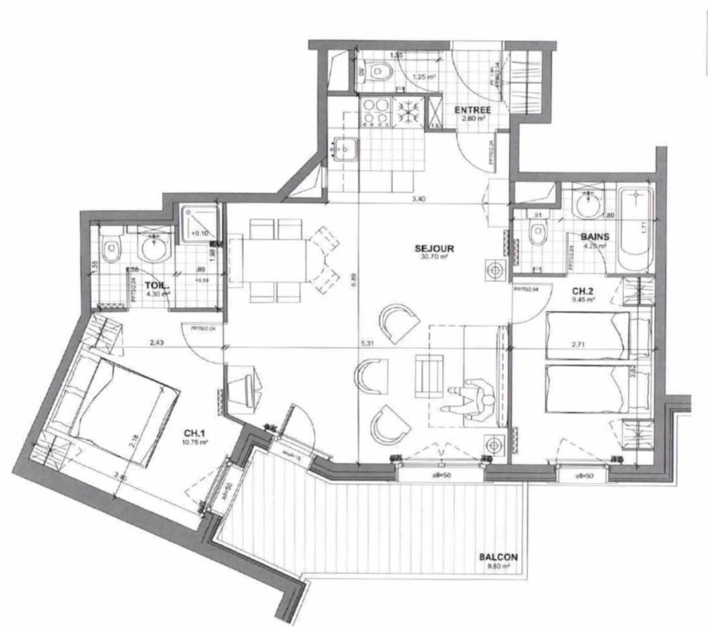 Spacious Ski-In Ski-Out Apartment 4-6 Pax, 161 Sources De Marie Arc 1950 Les Arcs  エクステリア 写真