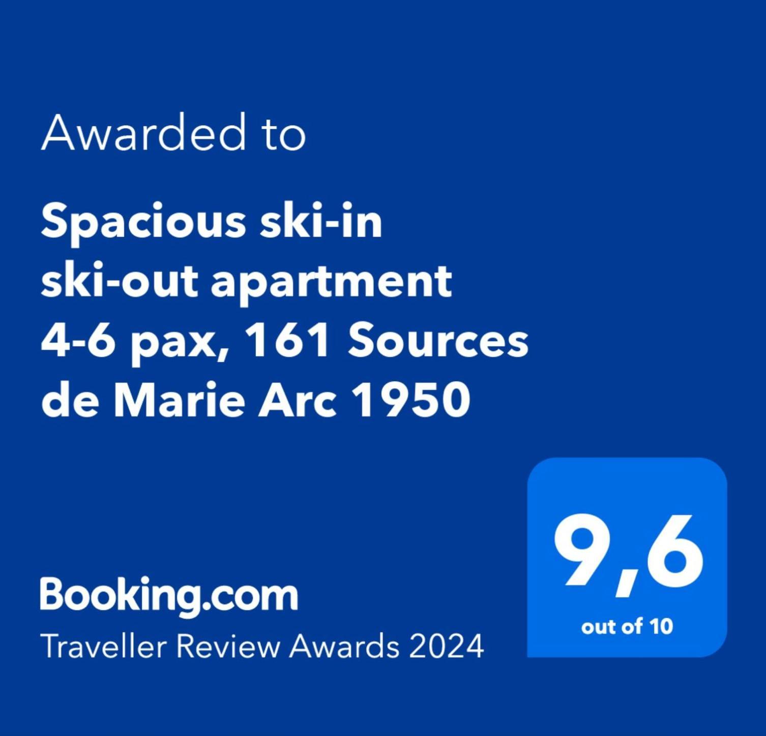 Spacious Ski-In Ski-Out Apartment 4-6 Pax, 161 Sources De Marie Arc 1950 Les Arcs  エクステリア 写真